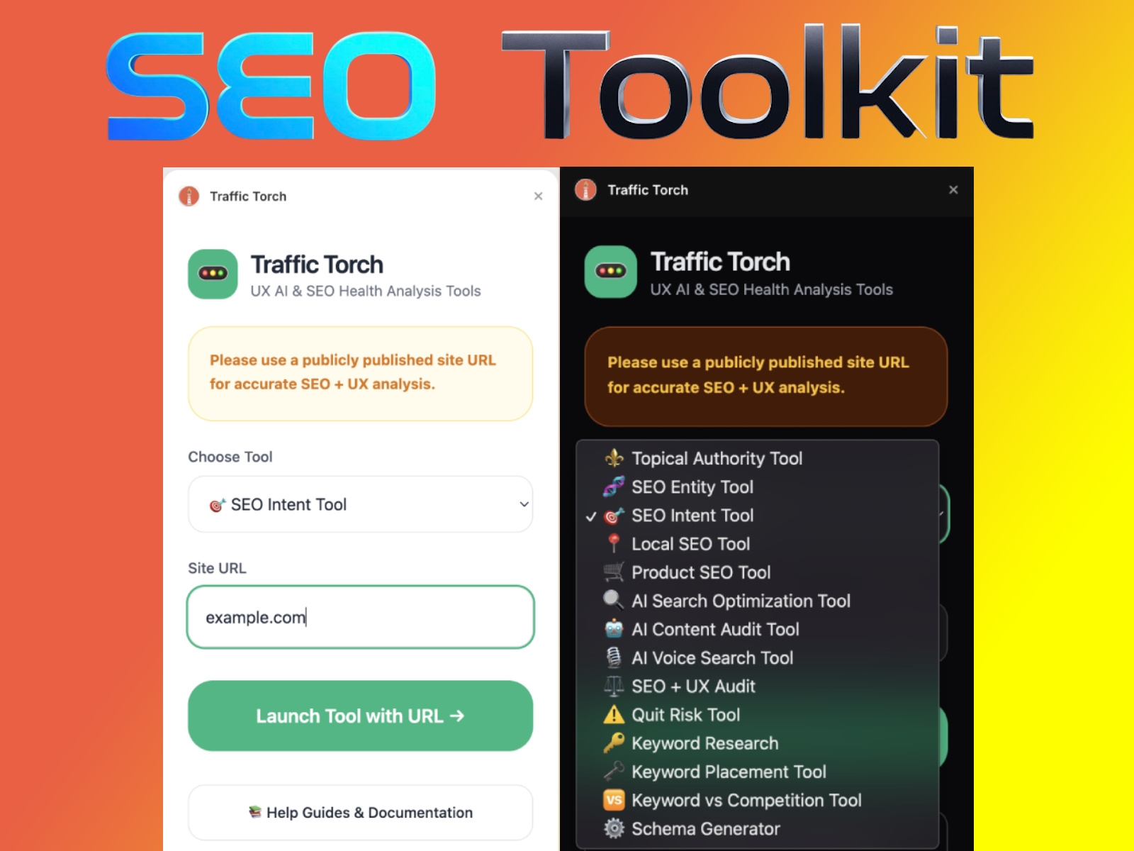 Screenshot 1 for Traffic Torch, a Framer Marketplace plugin by Ylia Callan.