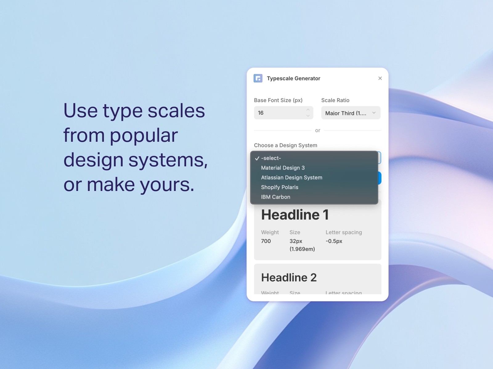 Thumbnail 2 for Typescale Generator, a Framer Marketplace template by Damola Akinleye.