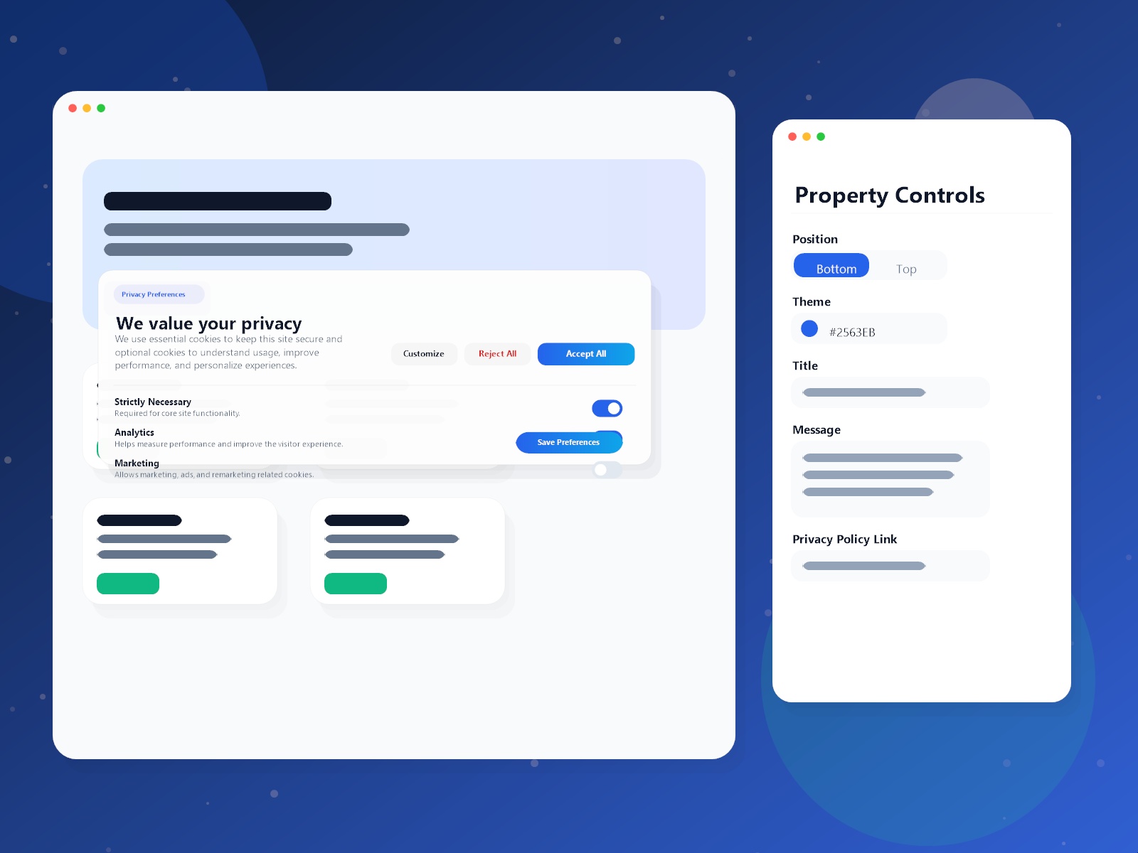 Thumbnail 2 for GRT Consent Tool, a Framer Marketplace template by Ridhwan Ahsan.
