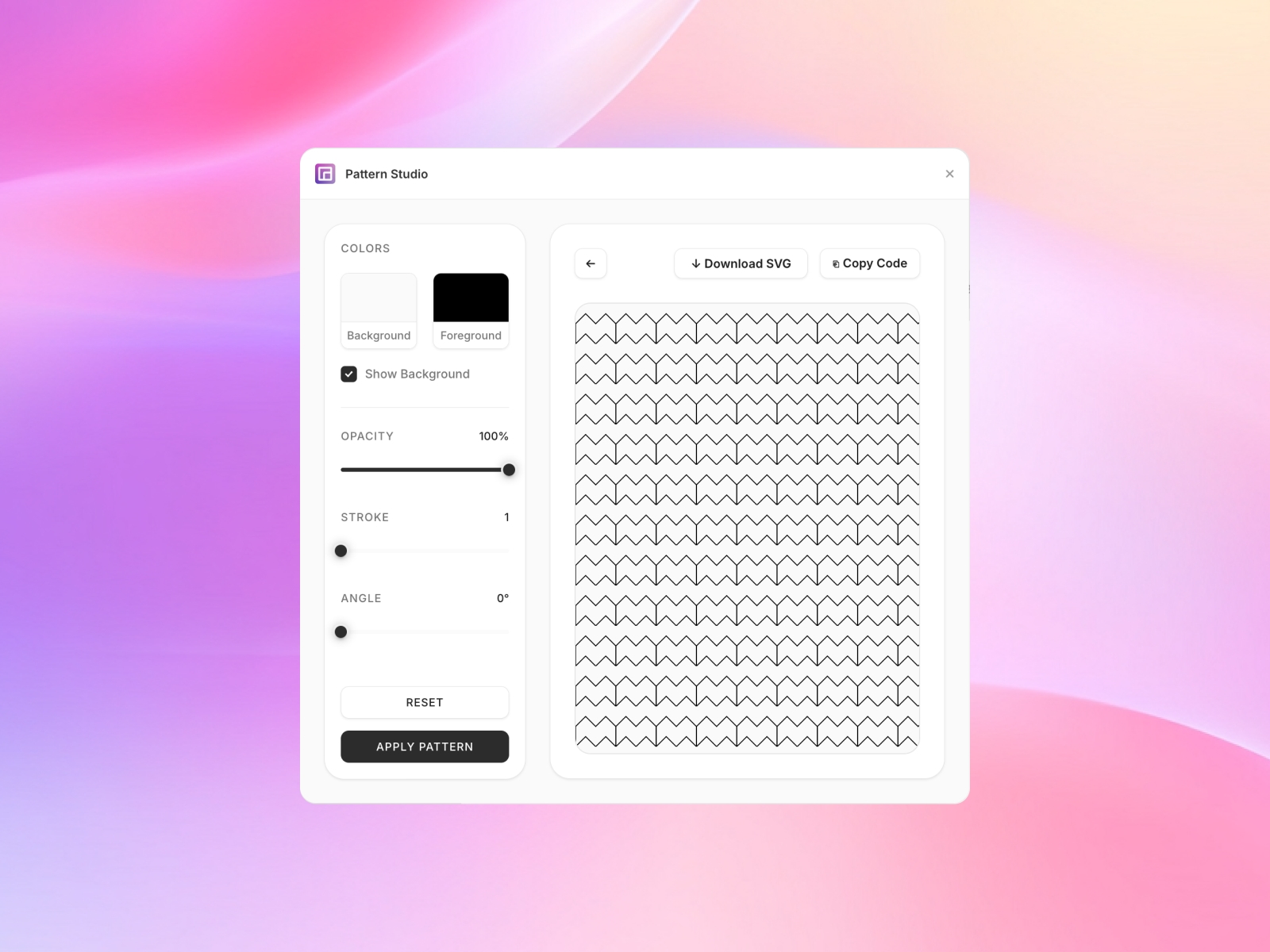 Thumbnail 2 for Pattern Studio, a Framer Marketplace template by Damola Akinleye.