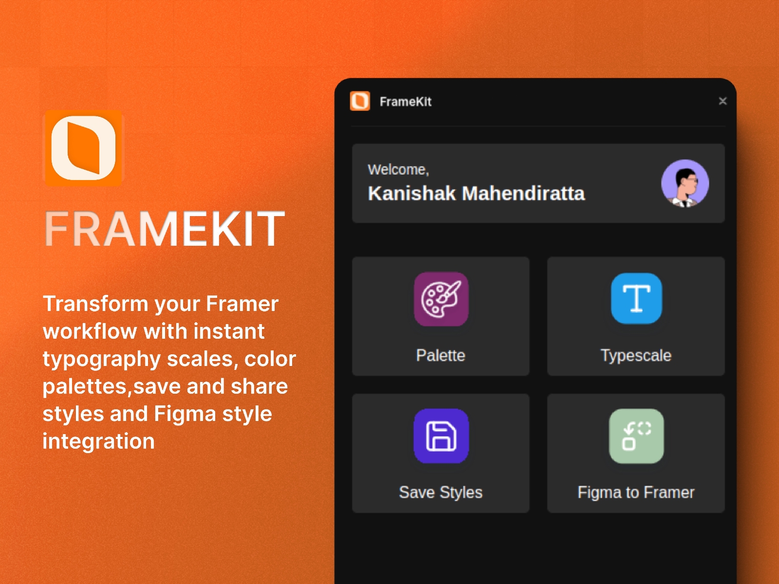 Thumbnail 1 for FrameKit, a Framer Marketplace template by Kanishak Mahendiratta.
