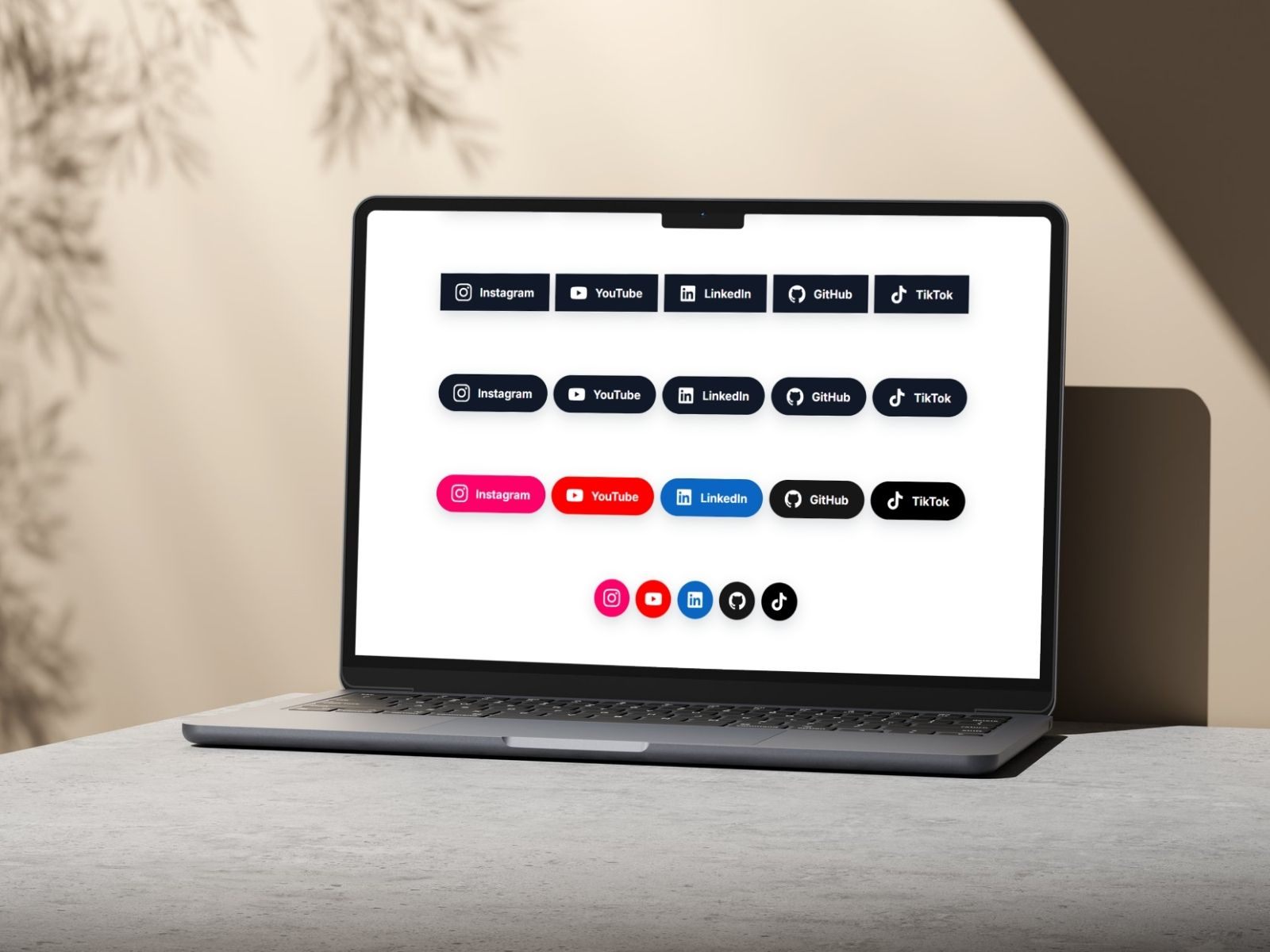 Thumbnail 1 for Social Media Buttons, a Framer Marketplace template by Noel Dario Andres.