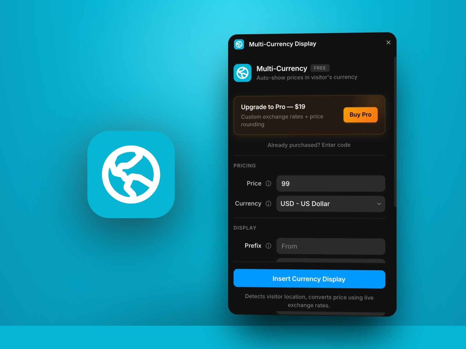 Thumbnail 1 for Multi-Currency Display, a Framer Marketplace template by Khushal Dewra (KDX Studios).