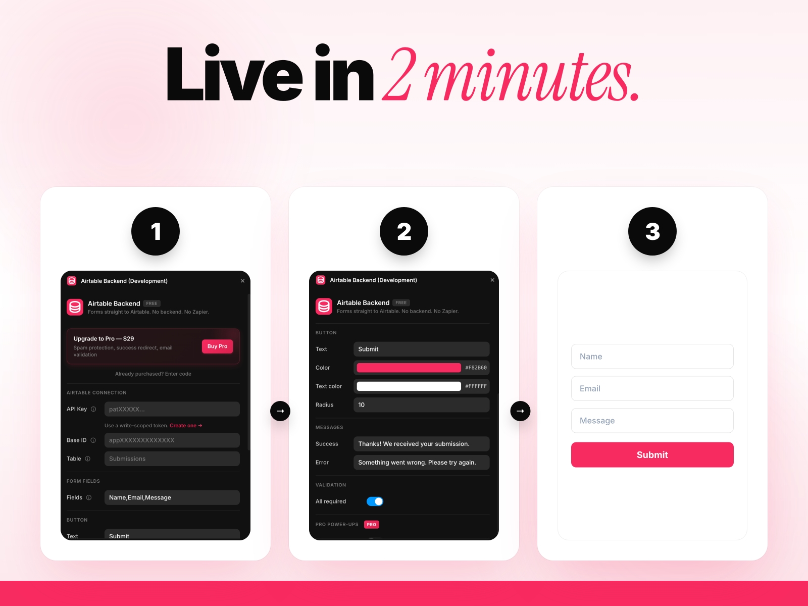 Thumbnail 2 for Airtable Forms, a Framer Marketplace template by Khushal Dewra (KDX Studios).