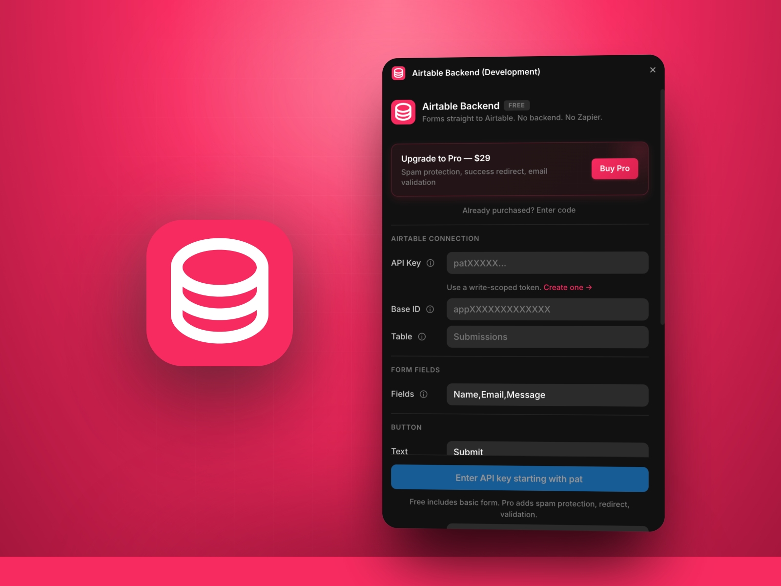 Thumbnail 1 for Airtable Forms, a Framer Marketplace template by Khushal Dewra (KDX Studios).