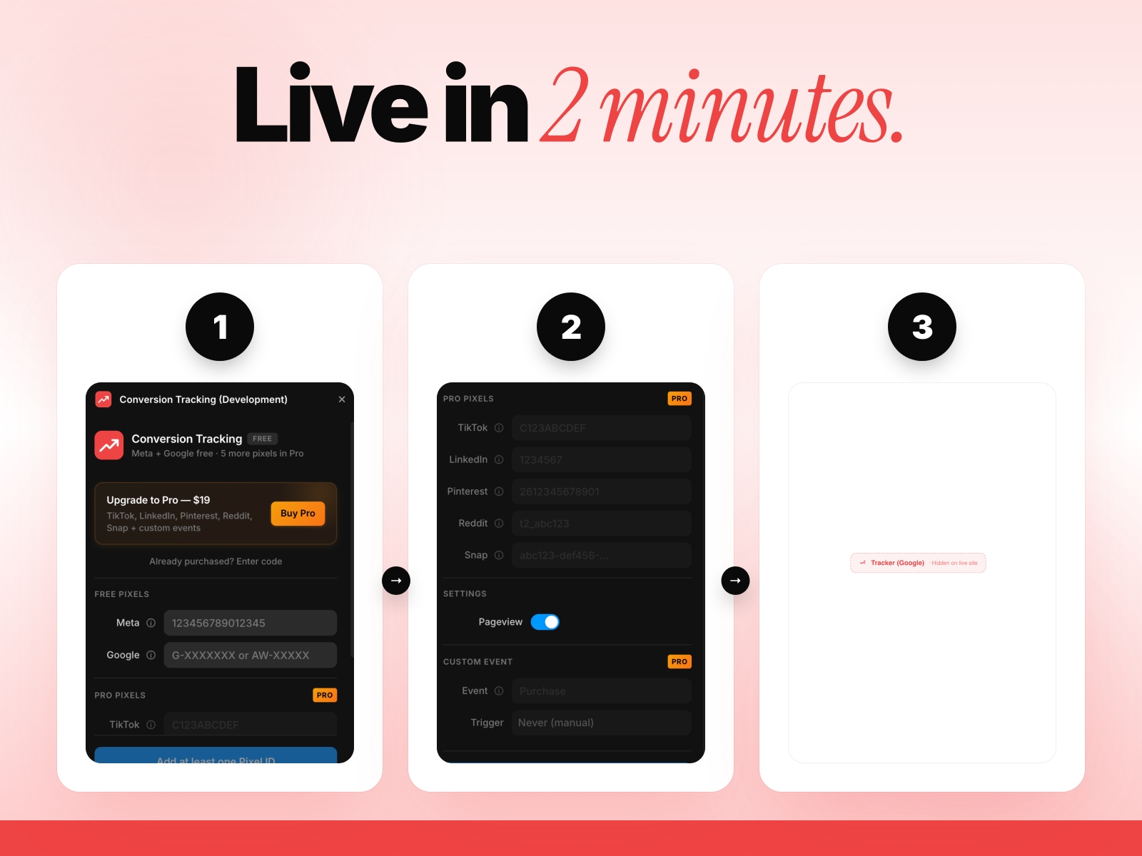 Thumbnail 2 for Conversion Tracking, a Framer Marketplace template by Khushal Dewra (KDX Studios).