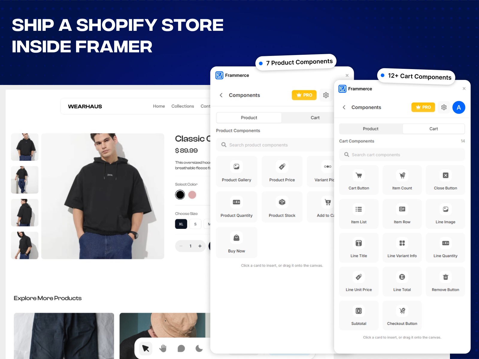 Thumbnail 2 for Frammerce, a Framer Marketplace plugin by Framer Geeks.