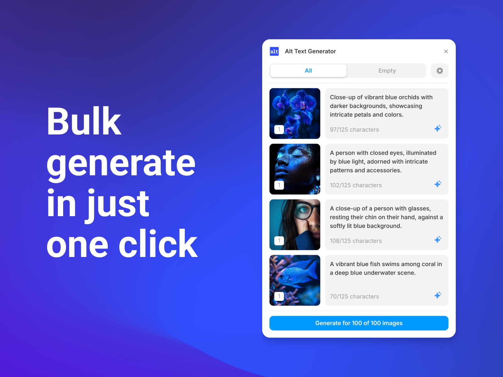 Screenshot 2 for Alt Text Generator, a Framer Marketplace plugin by James Hicks.