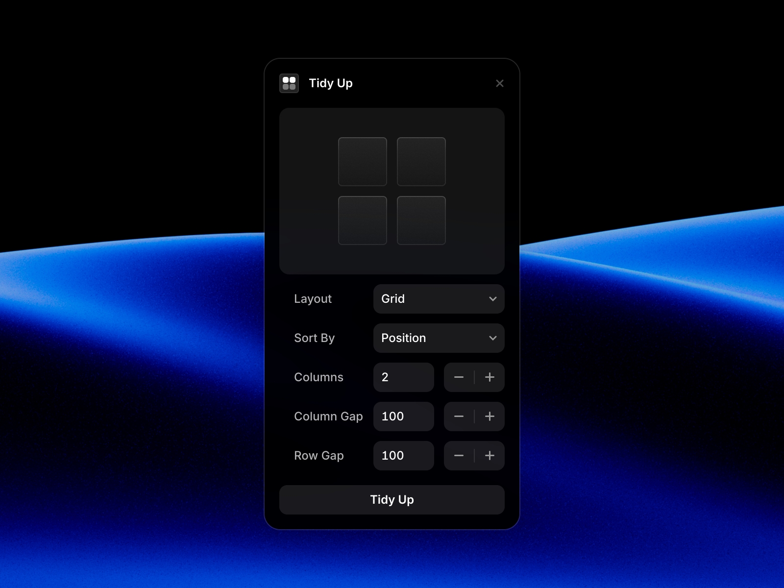 Thumbnail 2 for Tidy Up, a Framer Marketplace plugin by Framer.