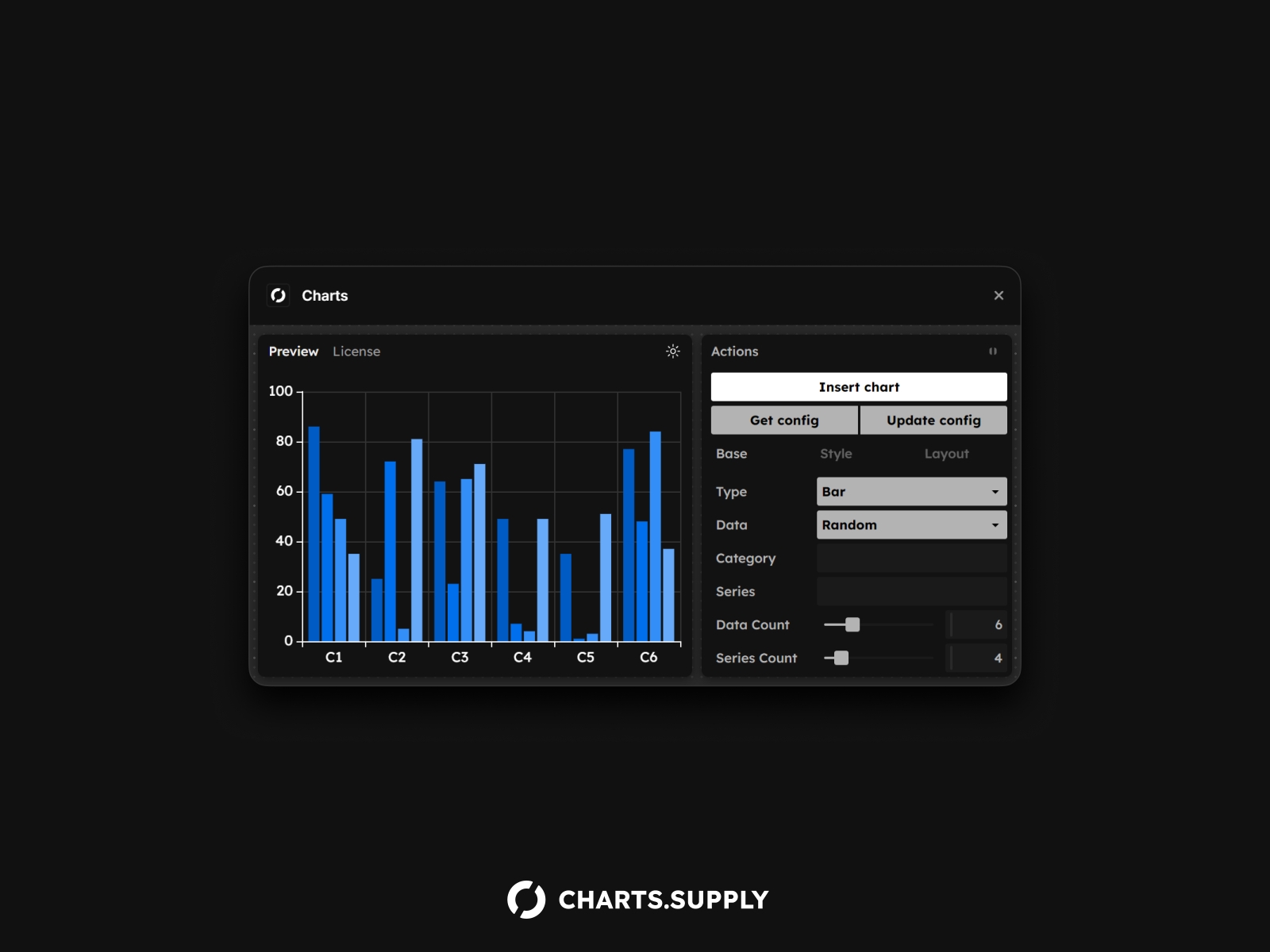 Thumbnail 1 for Charts for Framer, a Framer Marketplace template by V2SPACE.
