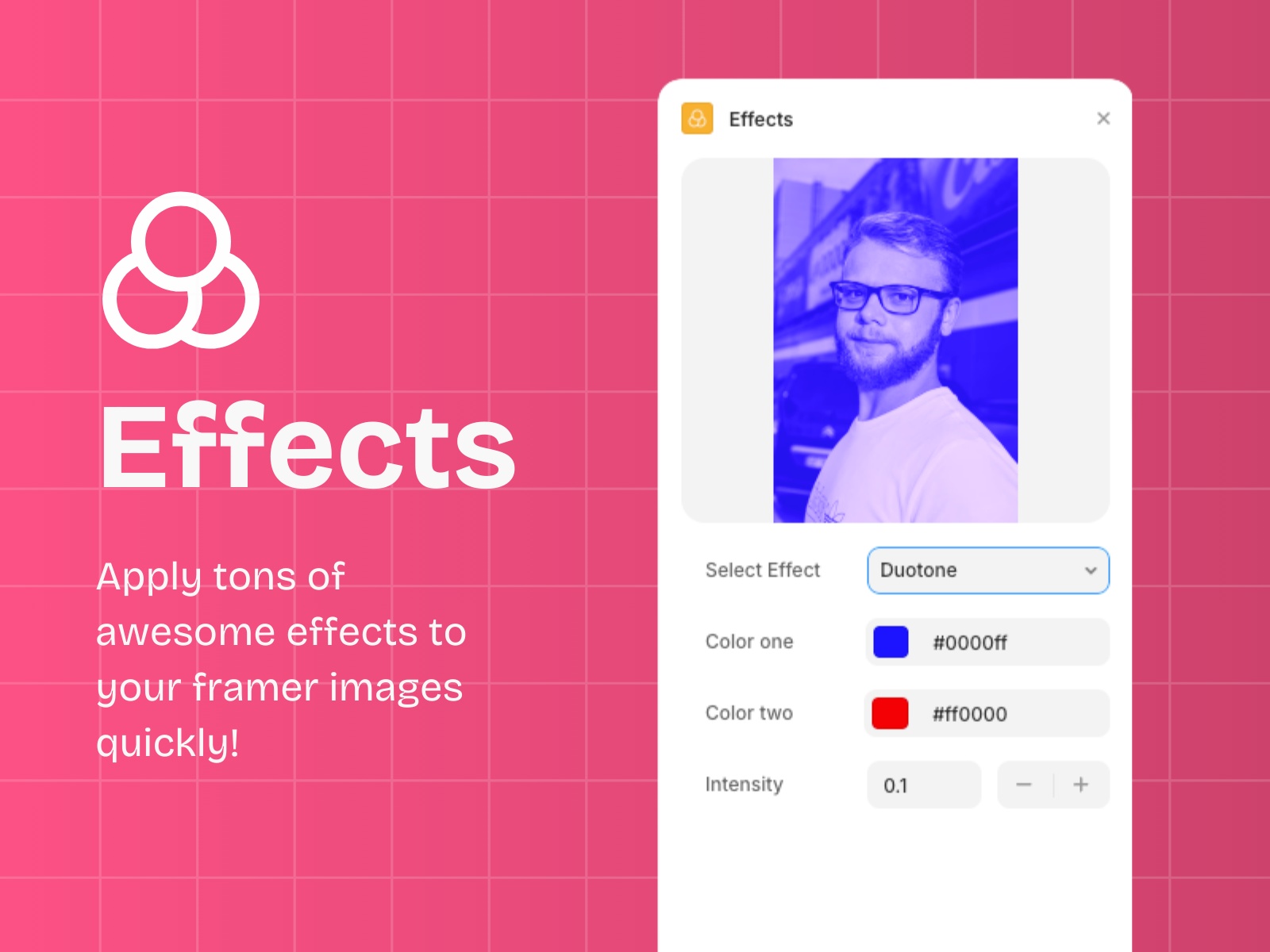 Screenshot 1 for Effects, a Framer Marketplace plugin by Repixo.