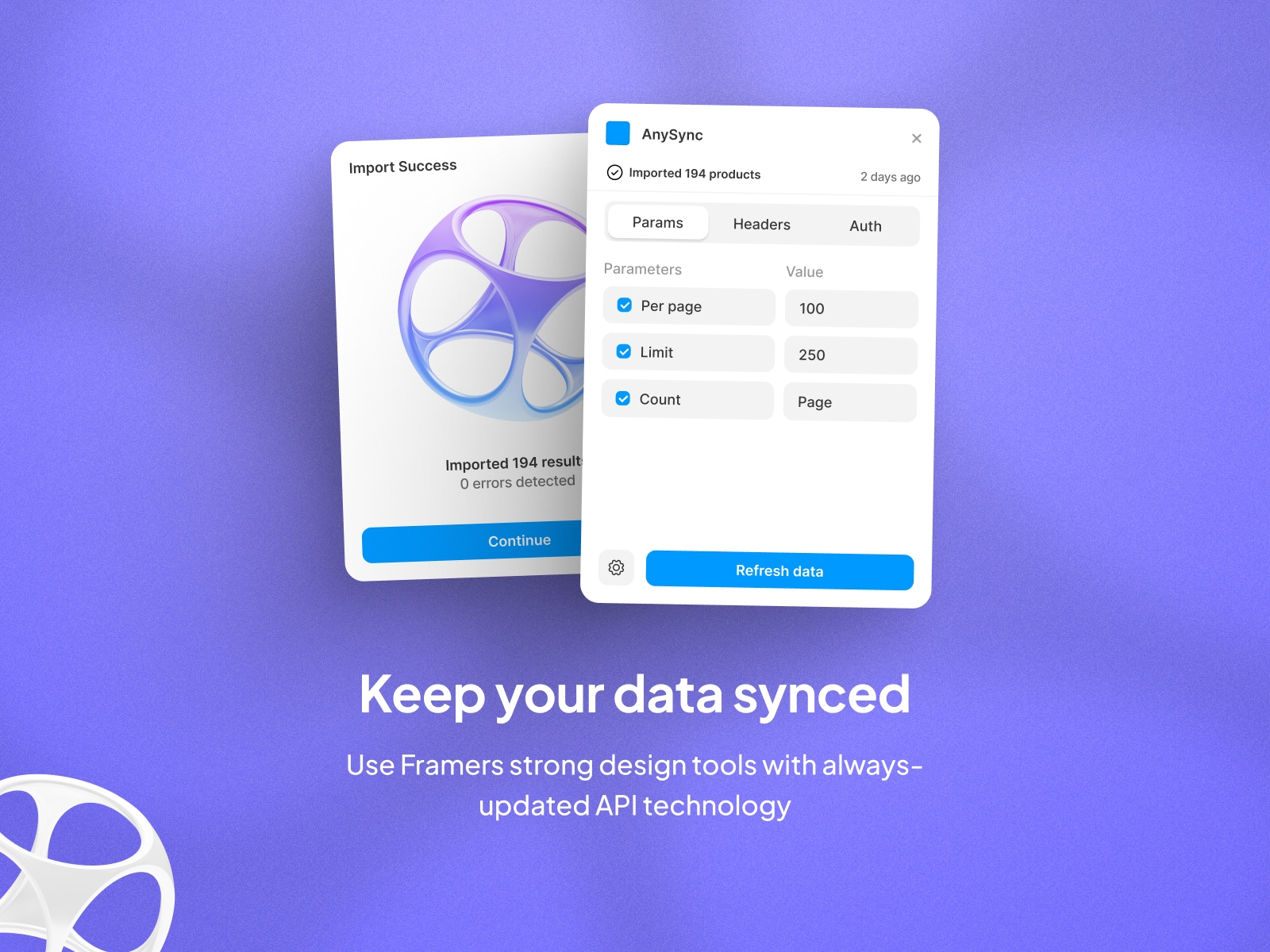 Screenshot 4 for AnySync, a Framer Marketplace plugin by Reiss.