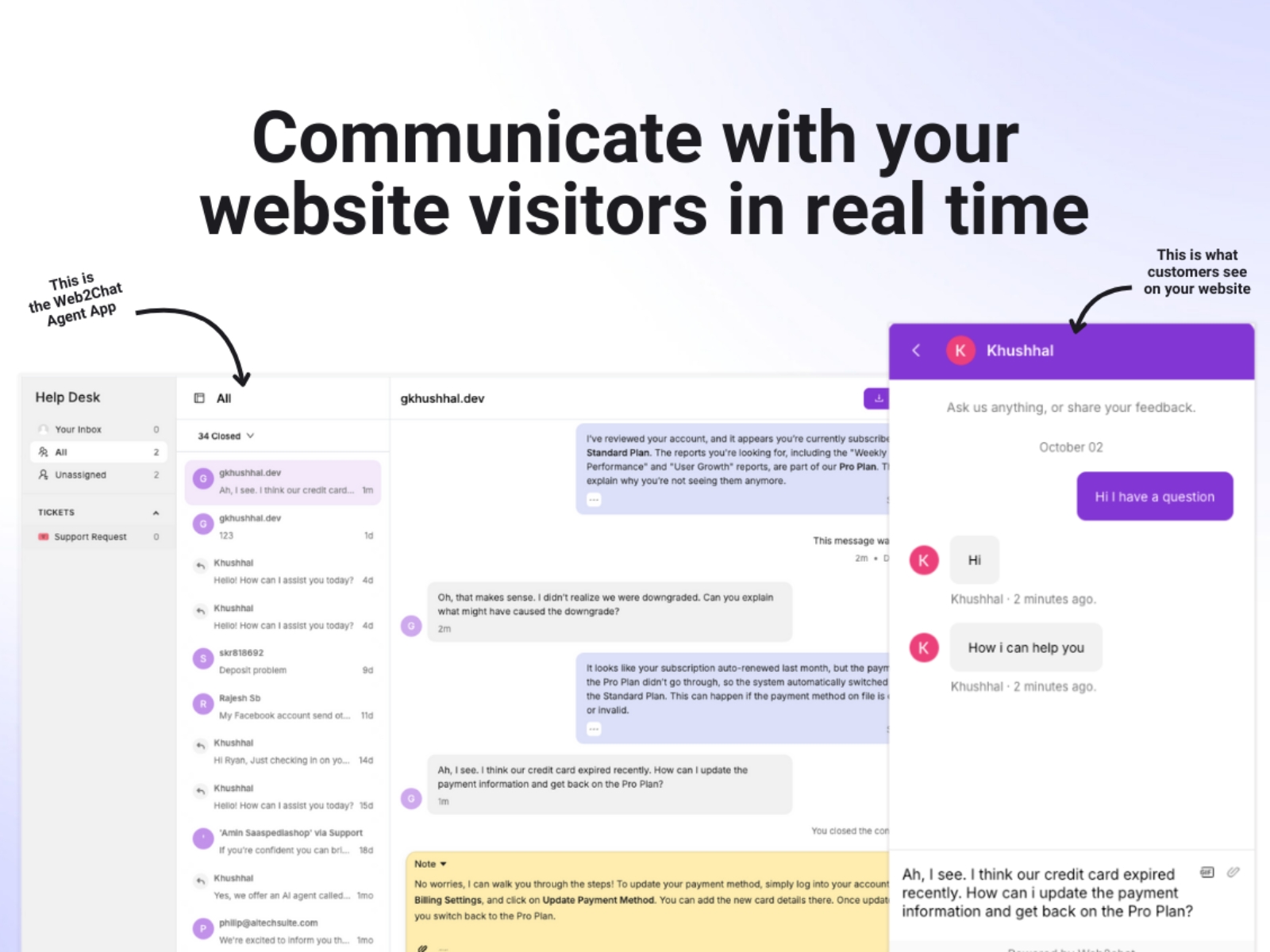 Thumbnail 2 for Web2Chat, a Framer Marketplace template by Web2Chat.