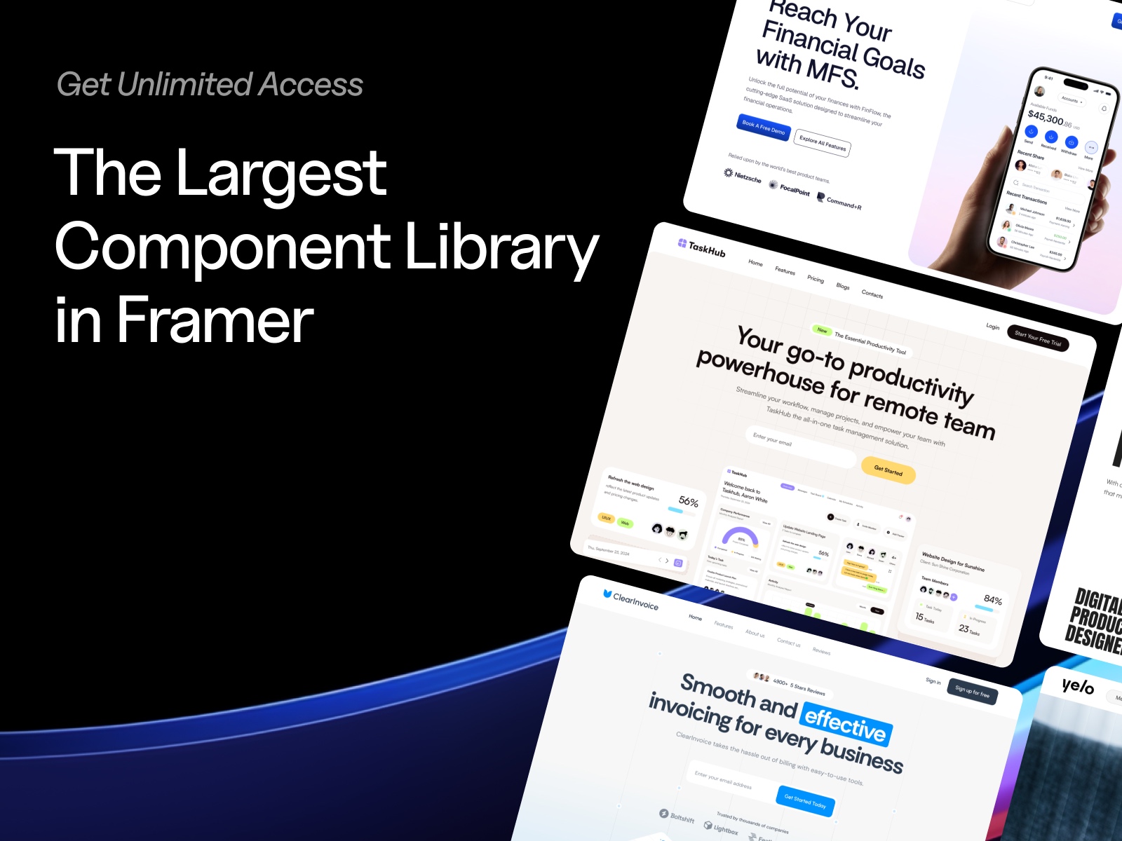Thumbnail 2 for GrayBlocks, a Framer Marketplace template by Framerbite.