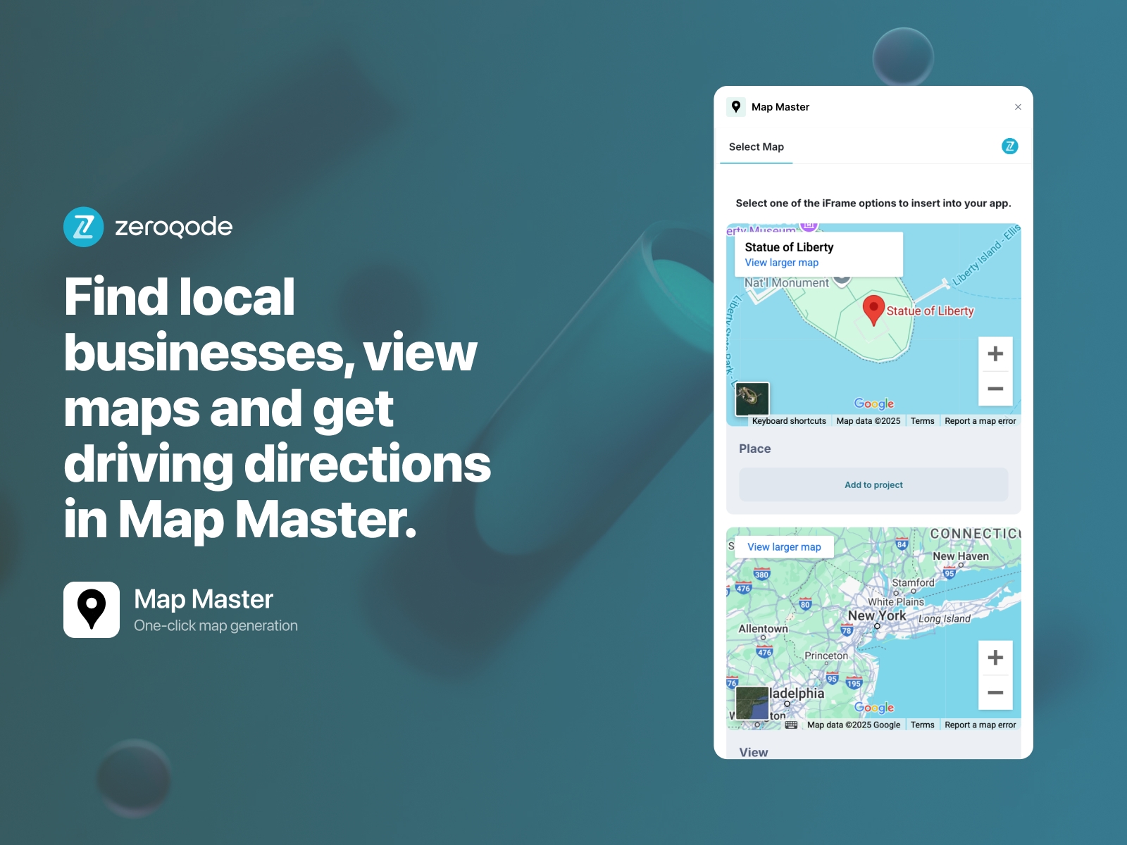 Thumbnail 1 for Map Master, a Framer Marketplace template by Zeroqode.
