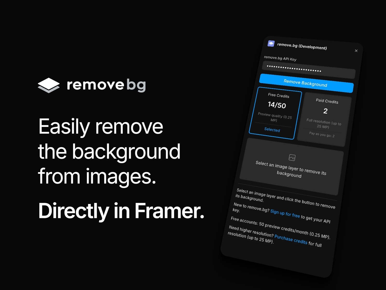 Thumbnail 2 for remove.bg, a Framer Marketplace plugin by Ludovic Losco.