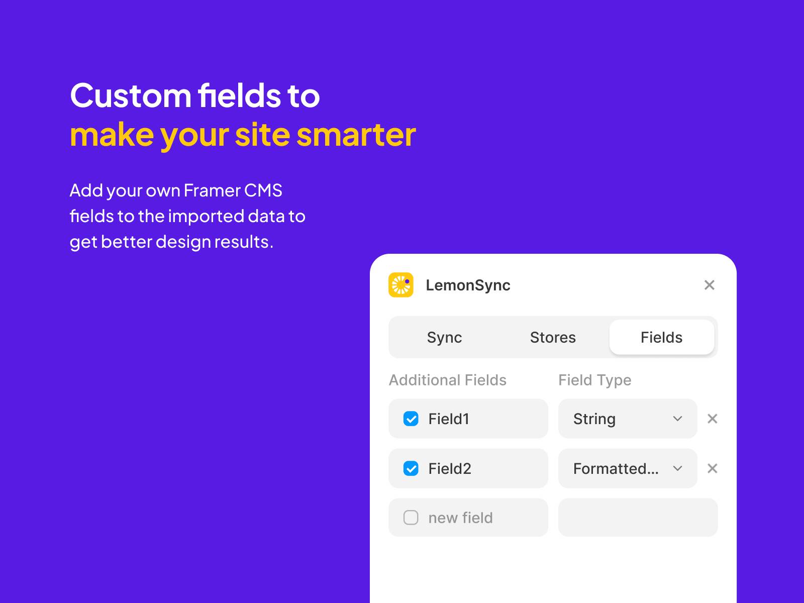 Screenshot 4 for LemonSync, a Framer Marketplace plugin by Reiss.