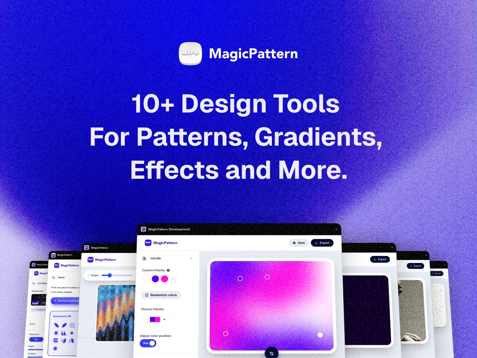 Thumbnail 1 for MagicPattern, a Framer Marketplace template by Dimitris Raptis.