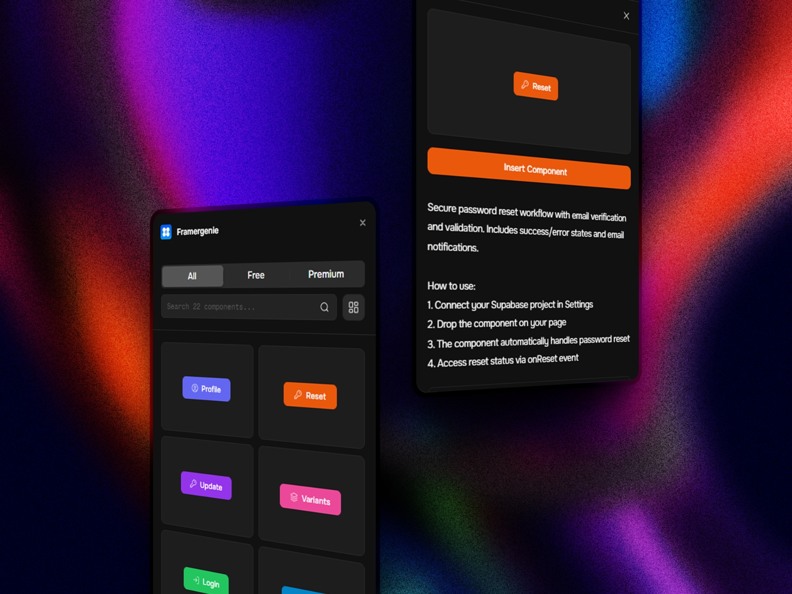 Thumbnail 2 for Framergenie, a Framer Marketplace plugin by Kayode.