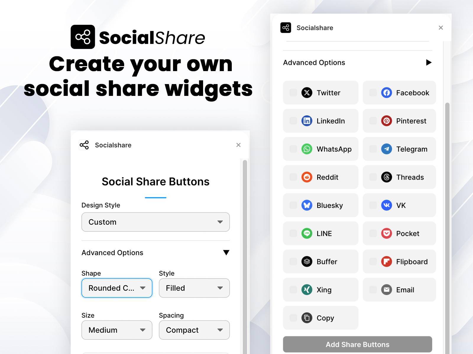 Thumbnail 2 for SocialShare, a Framer Marketplace plugin by FramerSea.