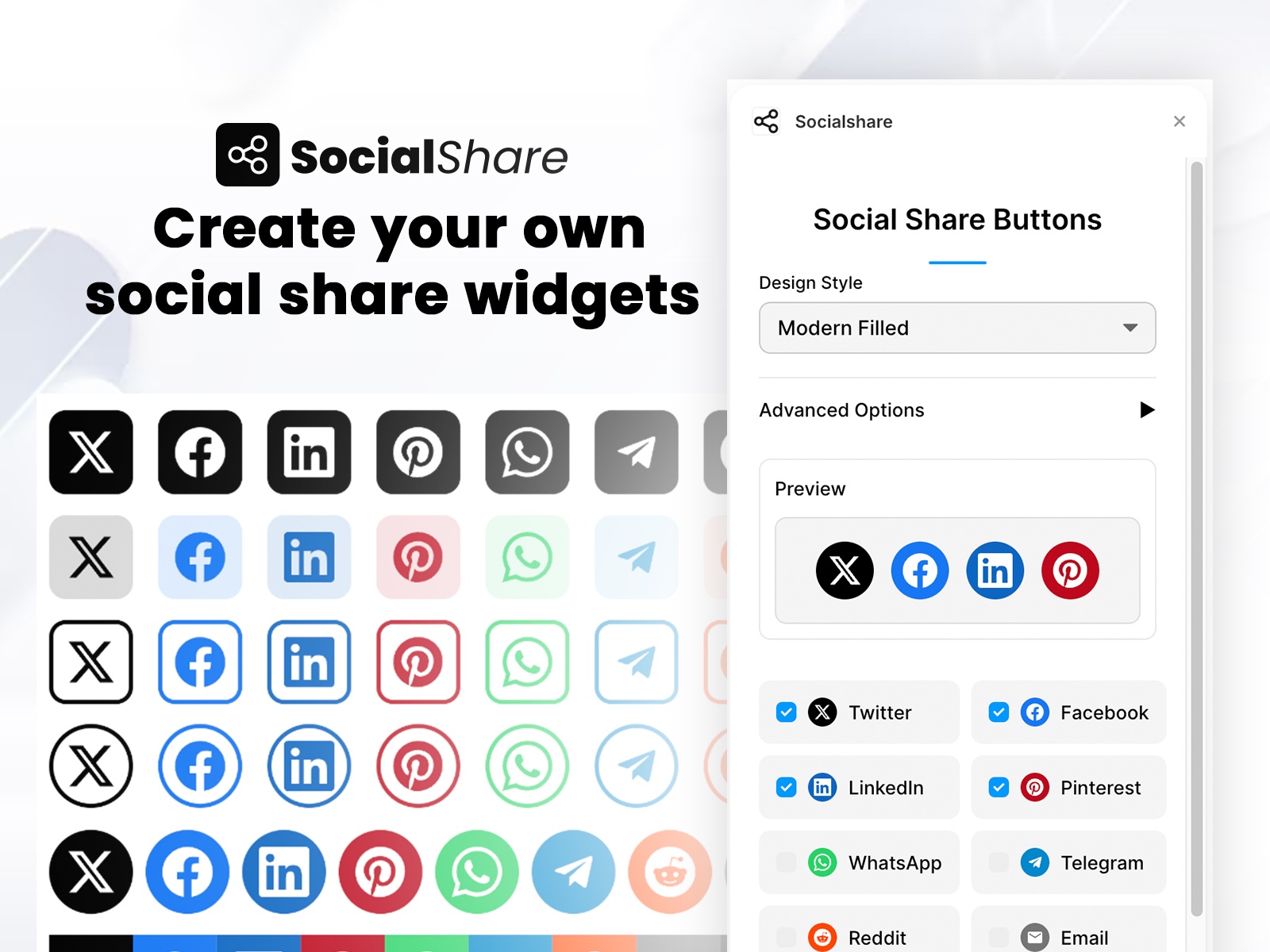 Thumbnail 1 for SocialShare, a Framer Marketplace plugin by FramerSea.