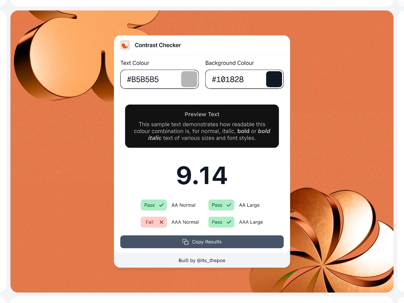 Thumbnail 1 for Contrast Checker, a Framer Marketplace plugin by Oladipupo Ayoola.