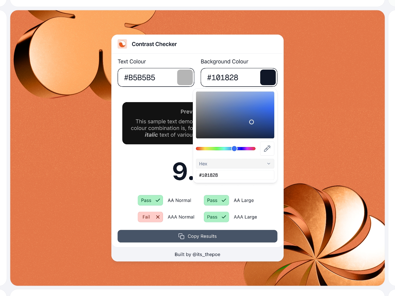 Thumbnail 2 for Contrast Checker, a Framer Marketplace plugin by Oladipupo Ayoola.