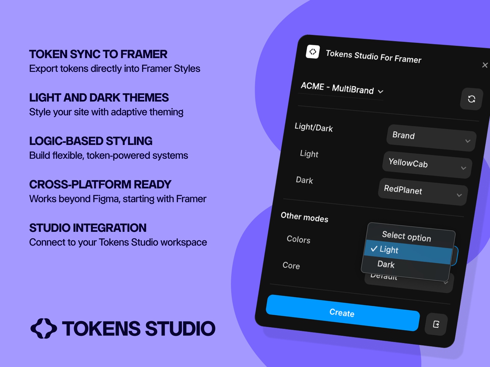 Screenshot 3 for Tokens Studio For Framer, a Framer Marketplace plugin by Hyma.