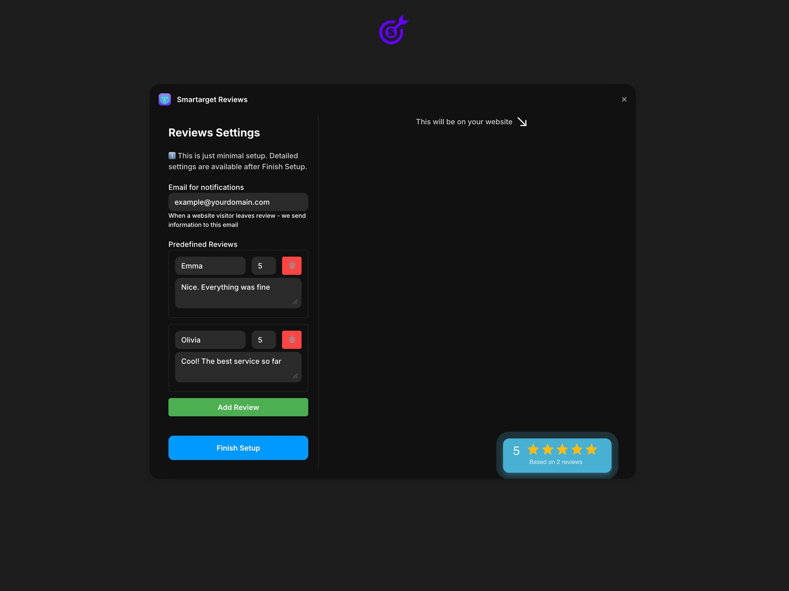 Thumbnail 2 for Smartarget Reviews, a Framer Marketplace template by Smartarget.