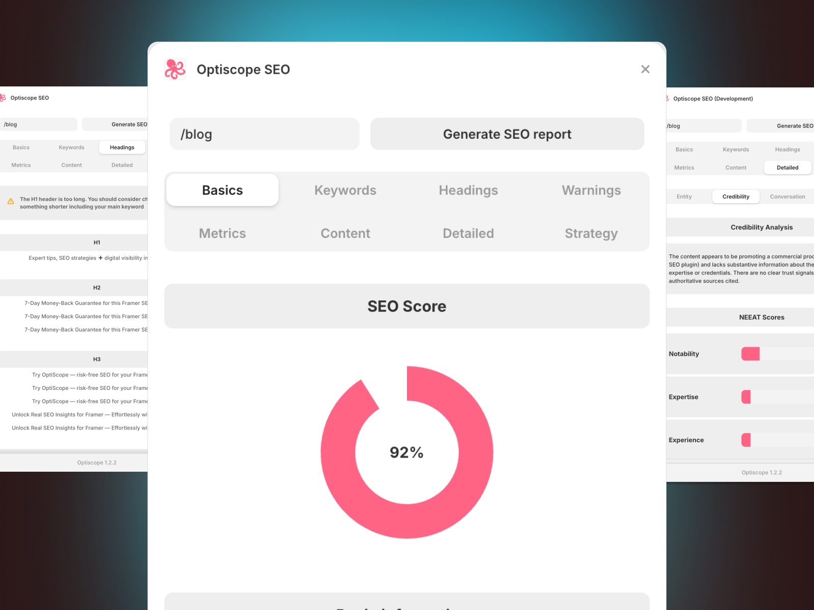 Thumbnail 1 for Optiscope SEO, a Framer Marketplace template by Nick Valentine.