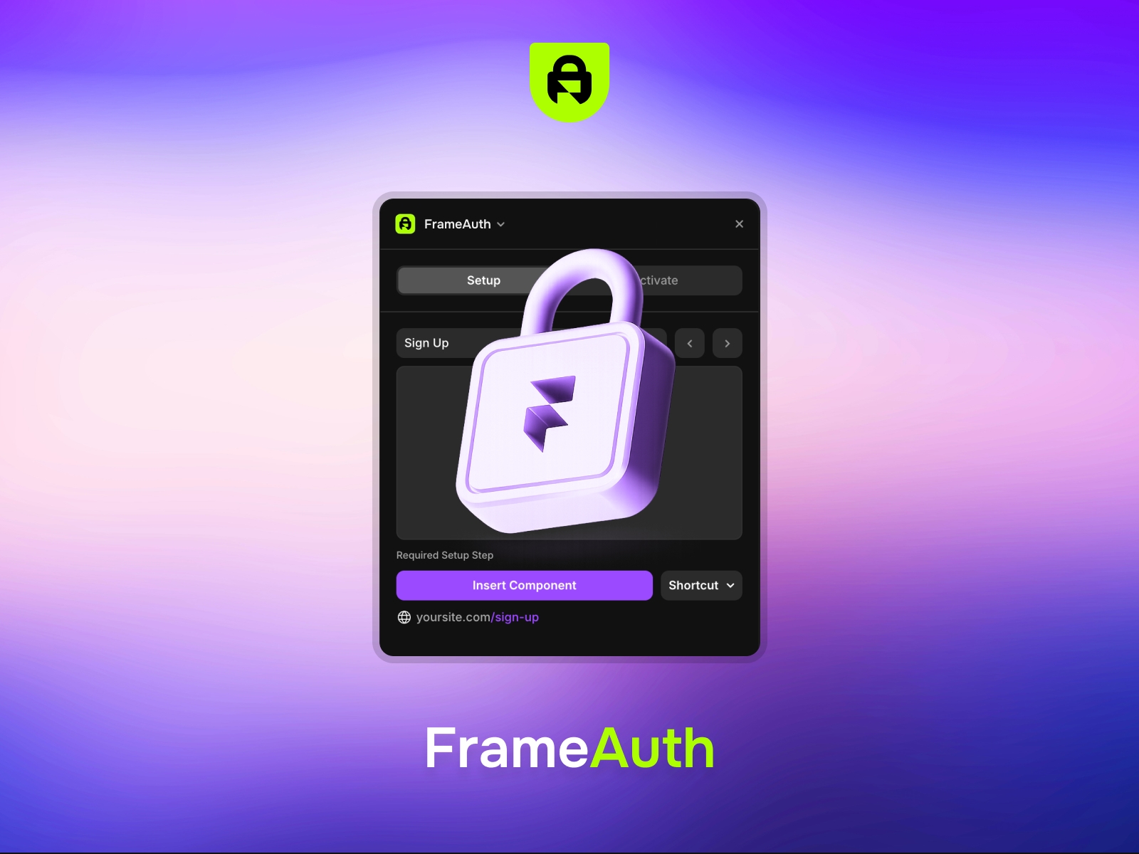 Thumbnail 1 for FrameAuth (previously FramerAuth), a Framer Marketplace plugin by Danny Sapio.