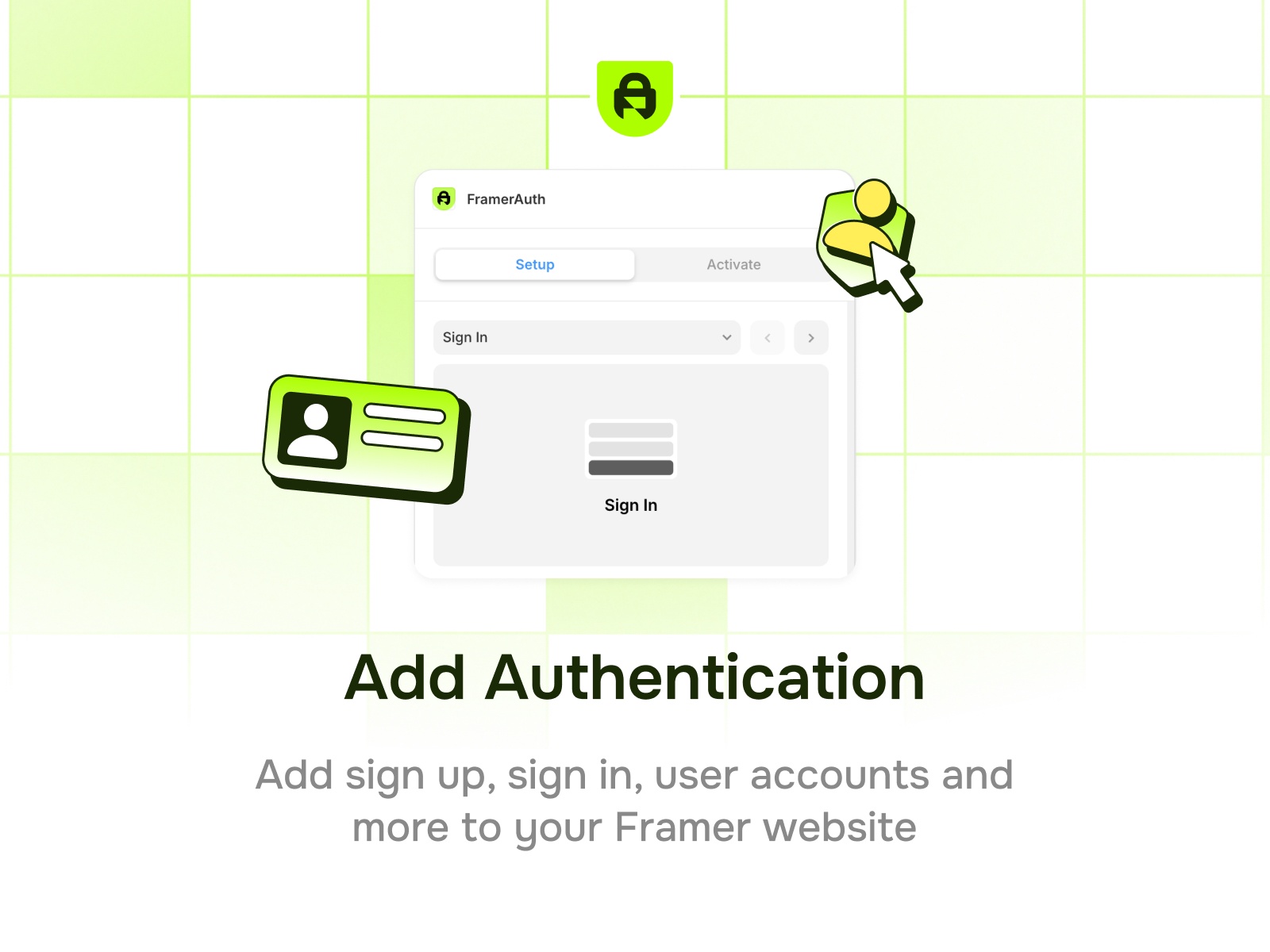 Thumbnail 2 for FramerAuth, a Framer Marketplace plugin by Danny Sapio.