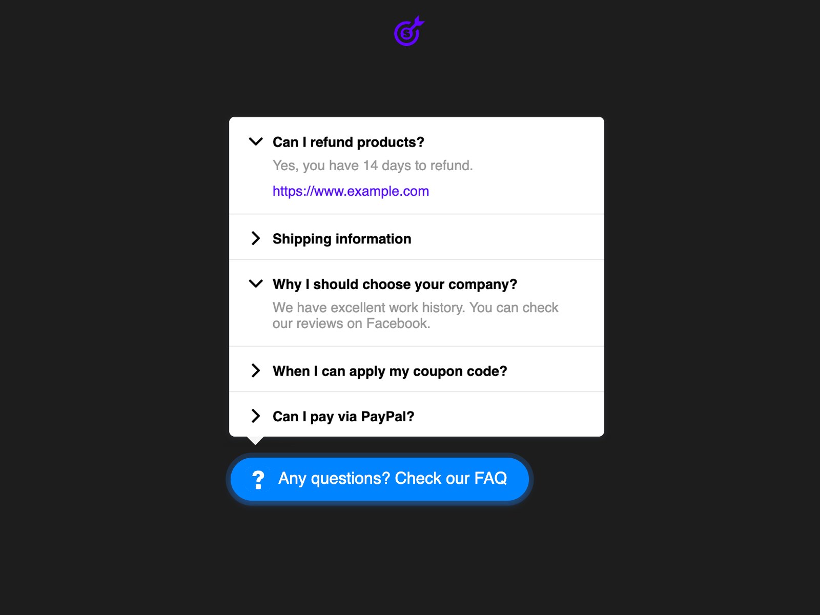 Thumbnail 1 for Smartarget FAQ, a Framer Marketplace template by Smartarget.