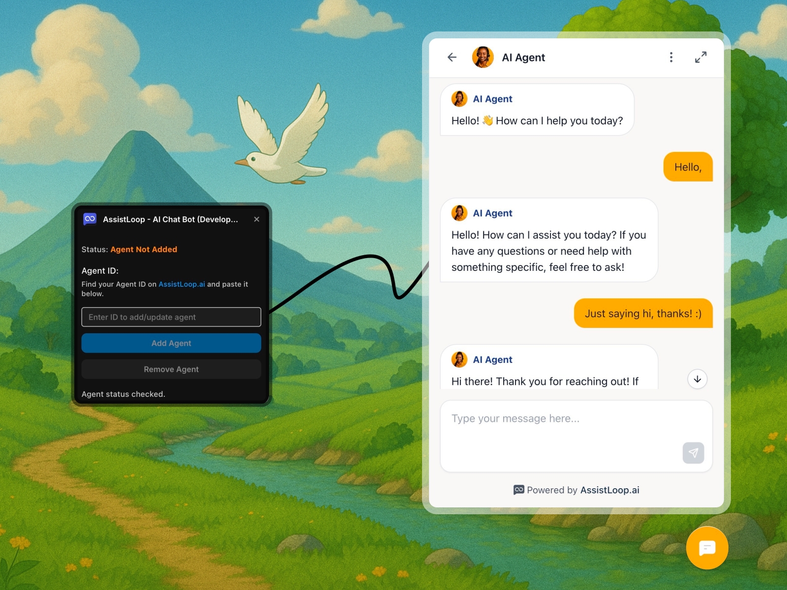 Thumbnail 2 for AssistLoop - AI Chatbot, a Framer Marketplace template by AssistLoop AI.