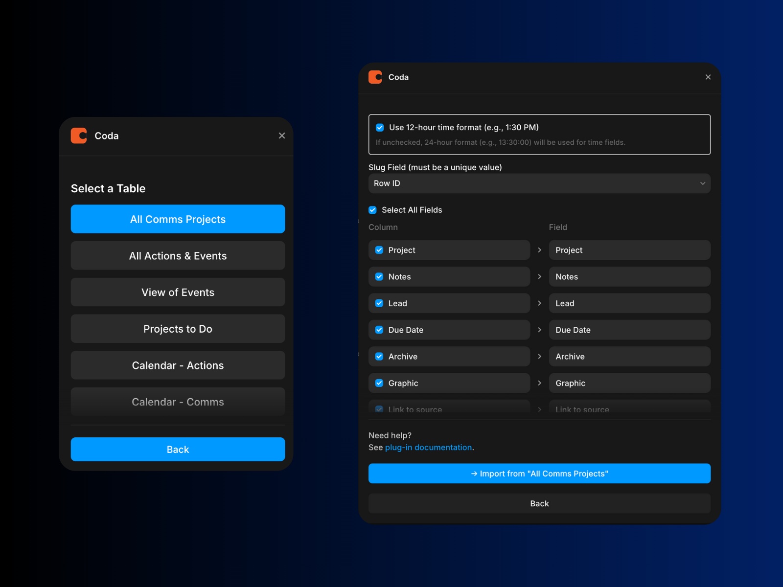 Screenshot 3 for Coda, a Framer Marketplace plugin by Jim Baxley.