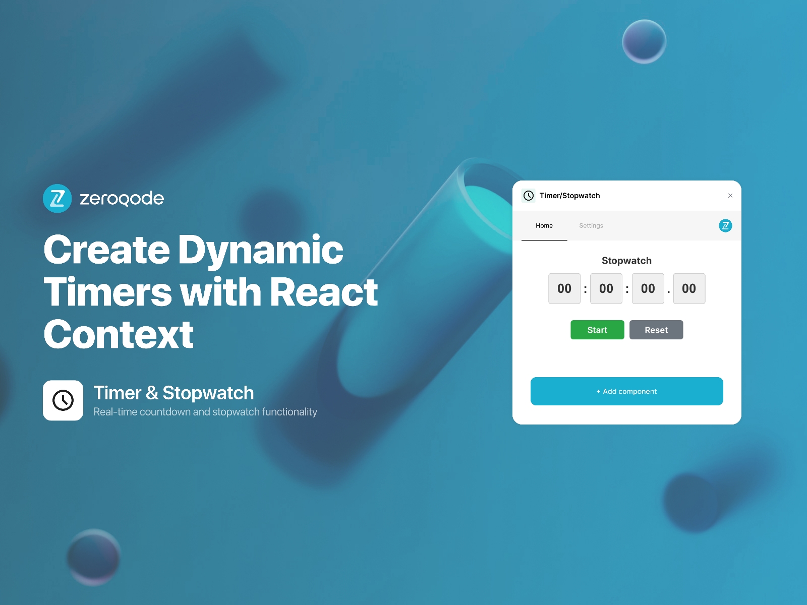 Thumbnail 1 for Timer & Stopwatch, a Framer Marketplace plugin by Zeroqode.