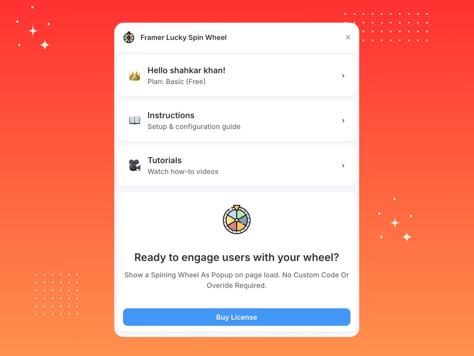 Thumbnail 1 for Framer Lucky Spin Wheel, a Framer Marketplace template by shahkar khan.