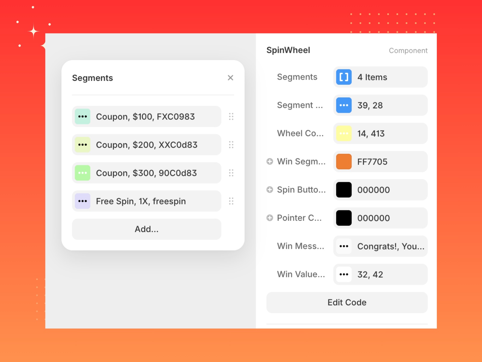 Screenshot 4 for Framer Lucky Spin Wheel, a Framer Marketplace plugin by shahkar khan.