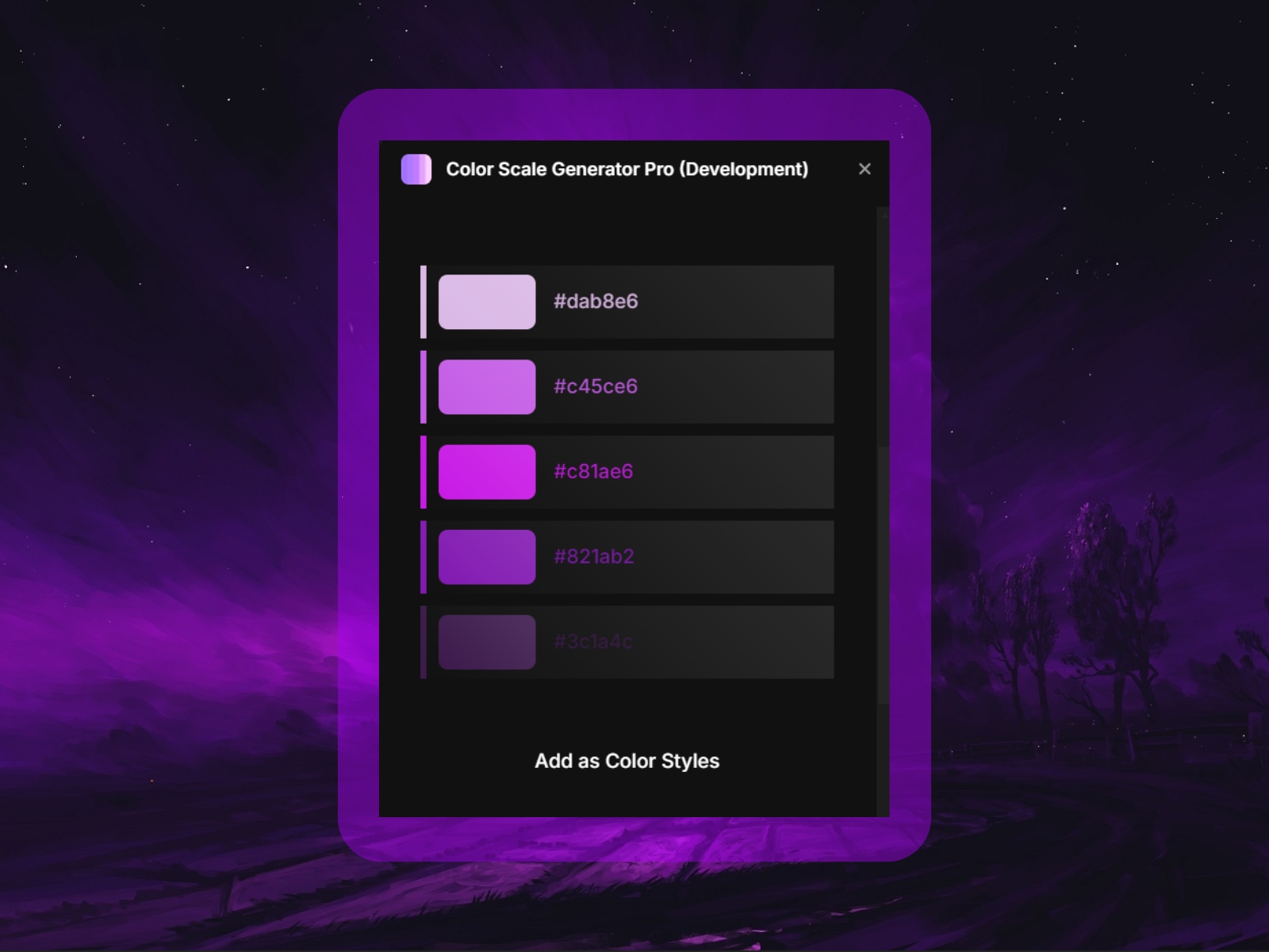 Thumbnail 2 for Color Scale Generator Pro, a Framer Marketplace plugin by Sadik Sajid.