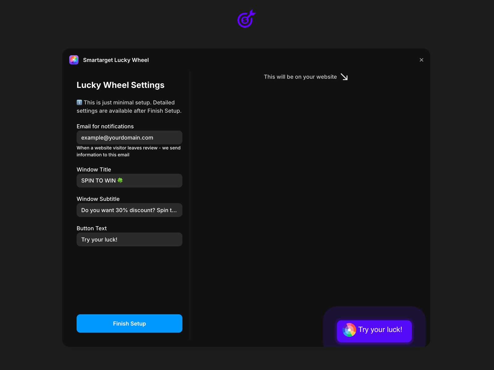 Thumbnail 2 for Smartarget Lucky Wheel, a Framer Marketplace template by Smartarget.