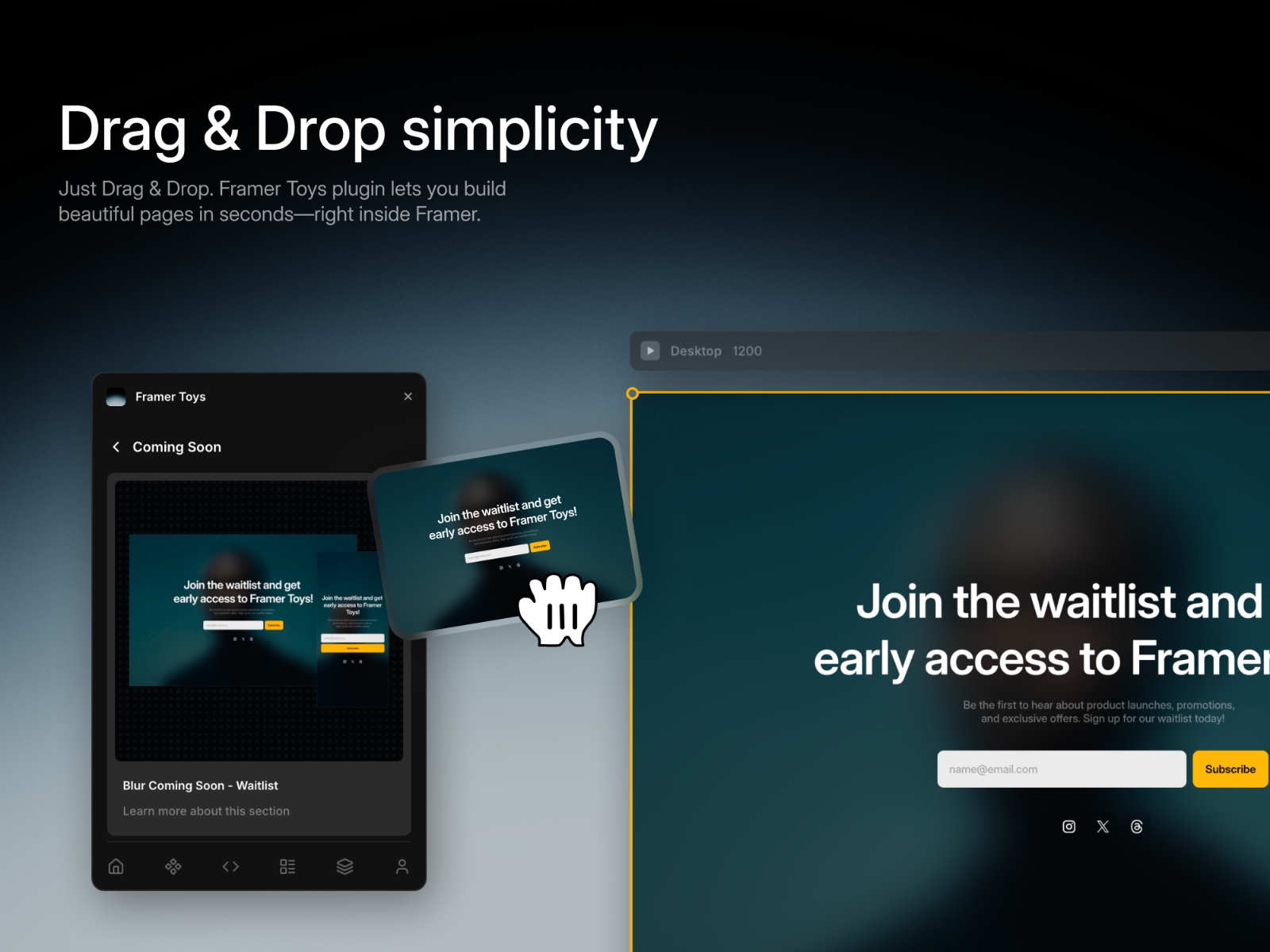 Screenshot 3 for Framer Toys, a Framer Marketplace plugin by Design Freaks.