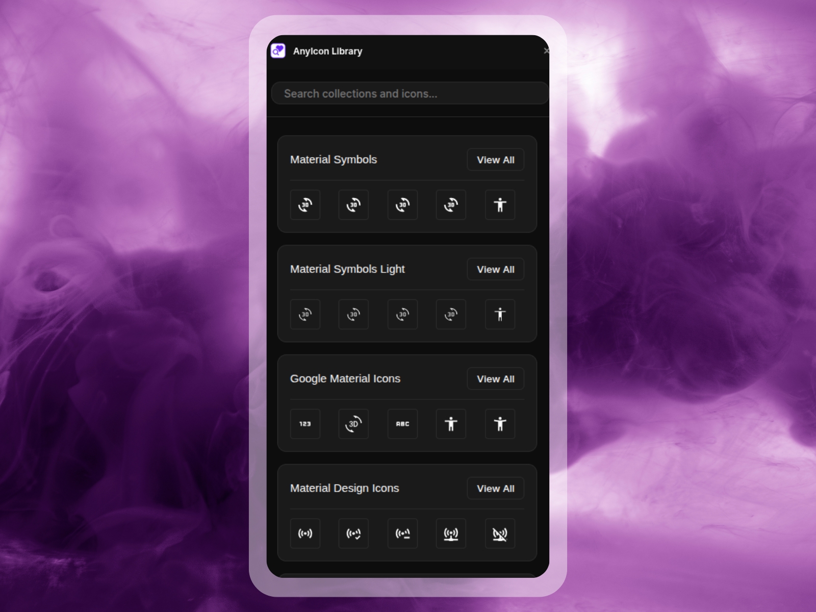 Thumbnail 1 for AnyIcon Library, a Framer Marketplace plugin by Sadik Sajid.