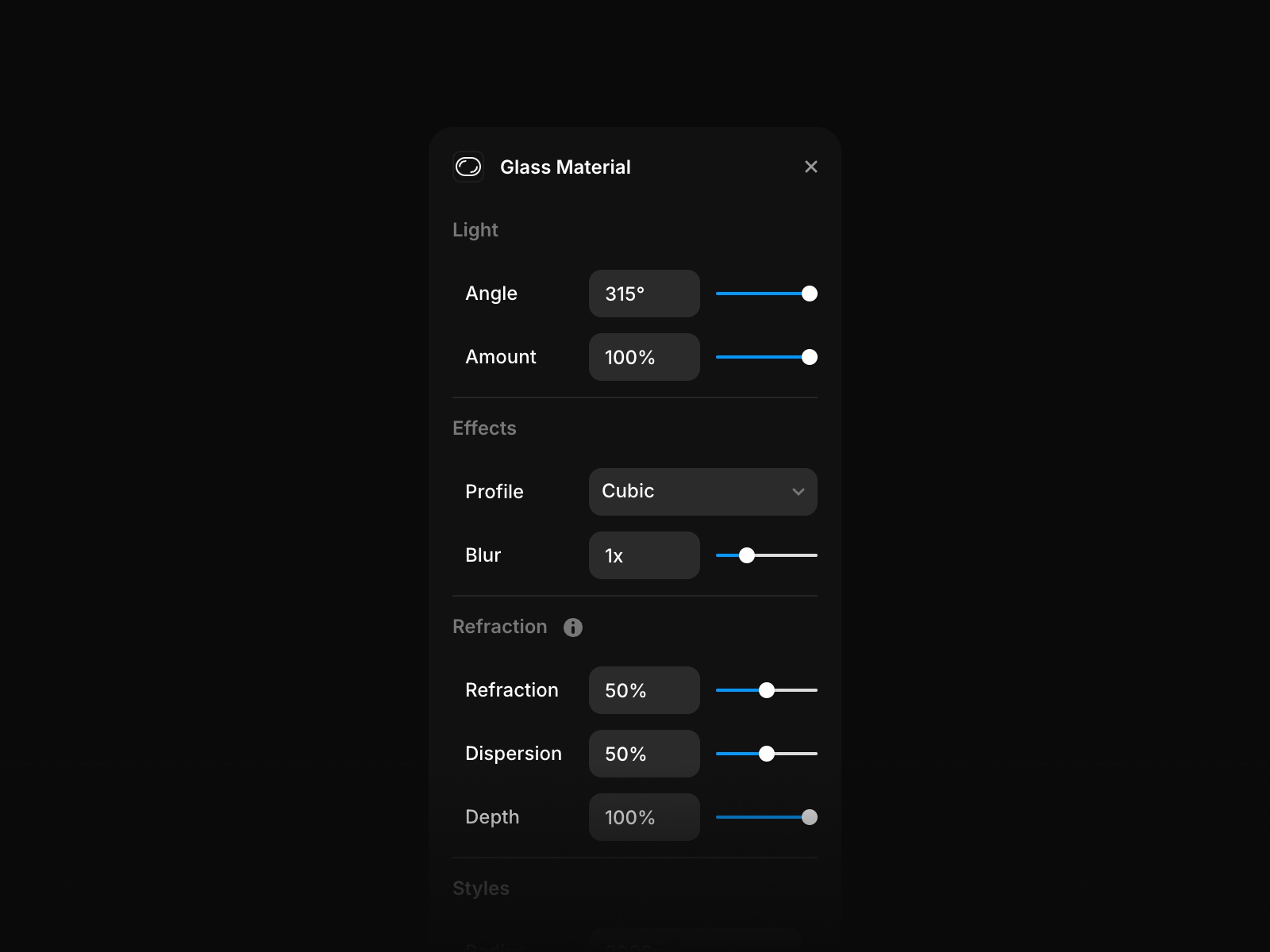 Thumbnail 2 for Glass Material, a Framer Marketplace plugin by Aframe Studio.