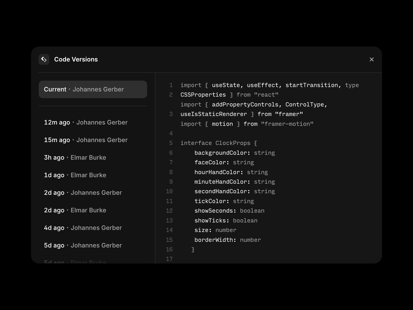 Thumbnail 2 for Code Versions, a Framer Marketplace template by Framer.