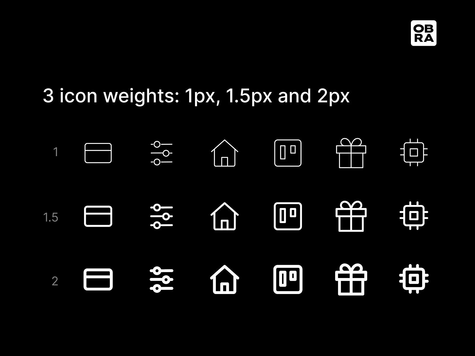 Screenshot 3 for Obra Icons, a Framer Marketplace plugin by Johan Ronsse.