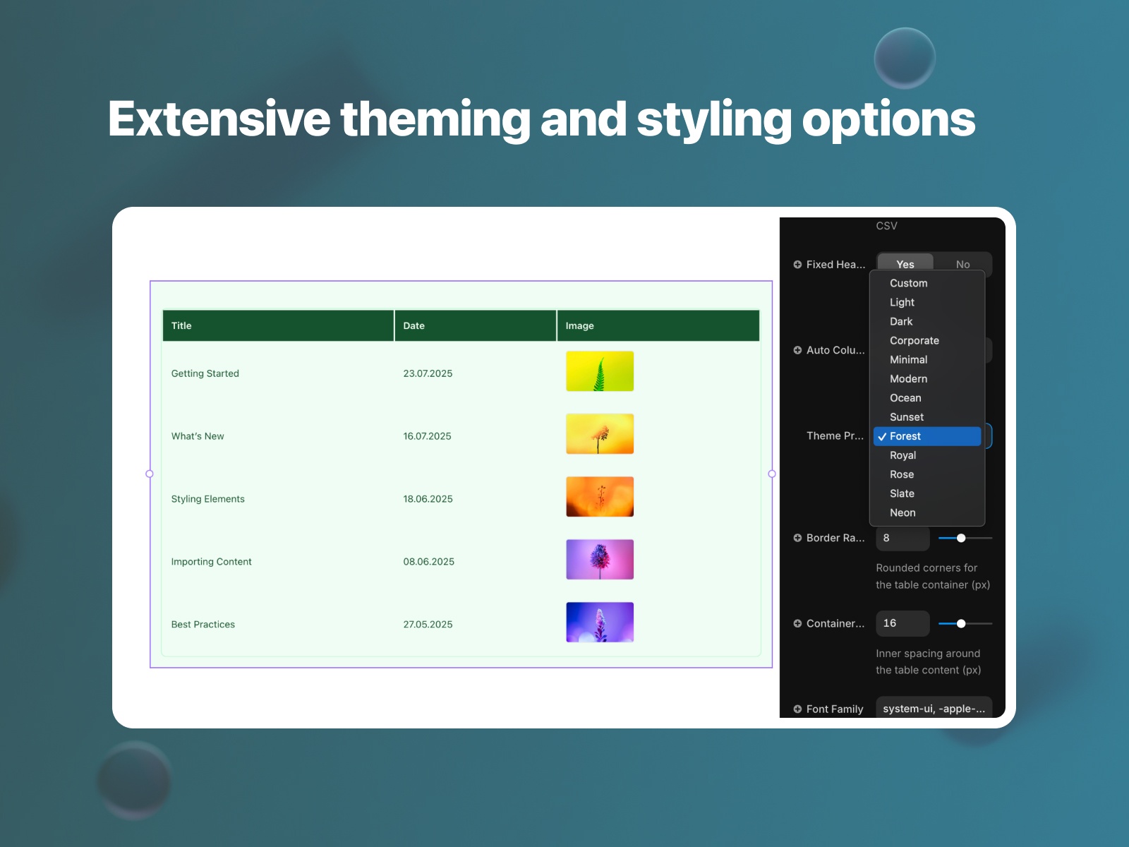 Thumbnail 2 for Table/Grid, a Framer Marketplace plugin by Zeroqode.