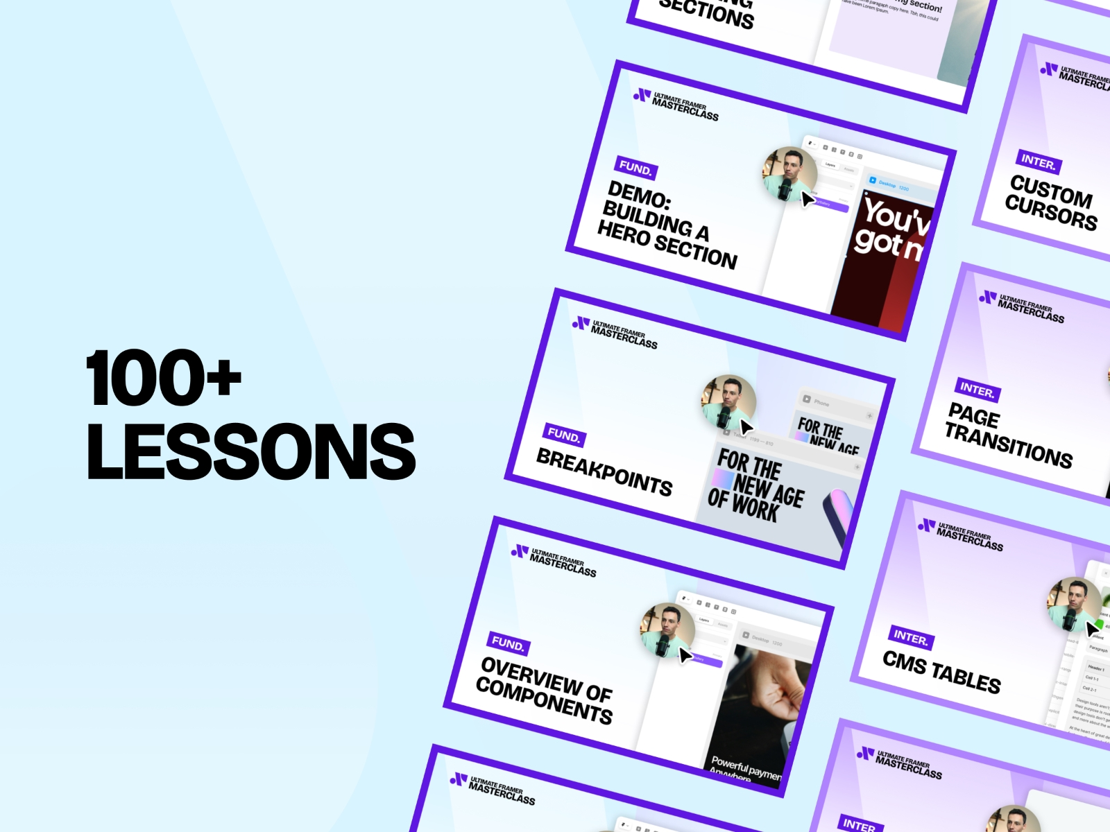 Thumbnail 2 for Framer Masterclass, a Framer Marketplace plugin by Insert Frame.