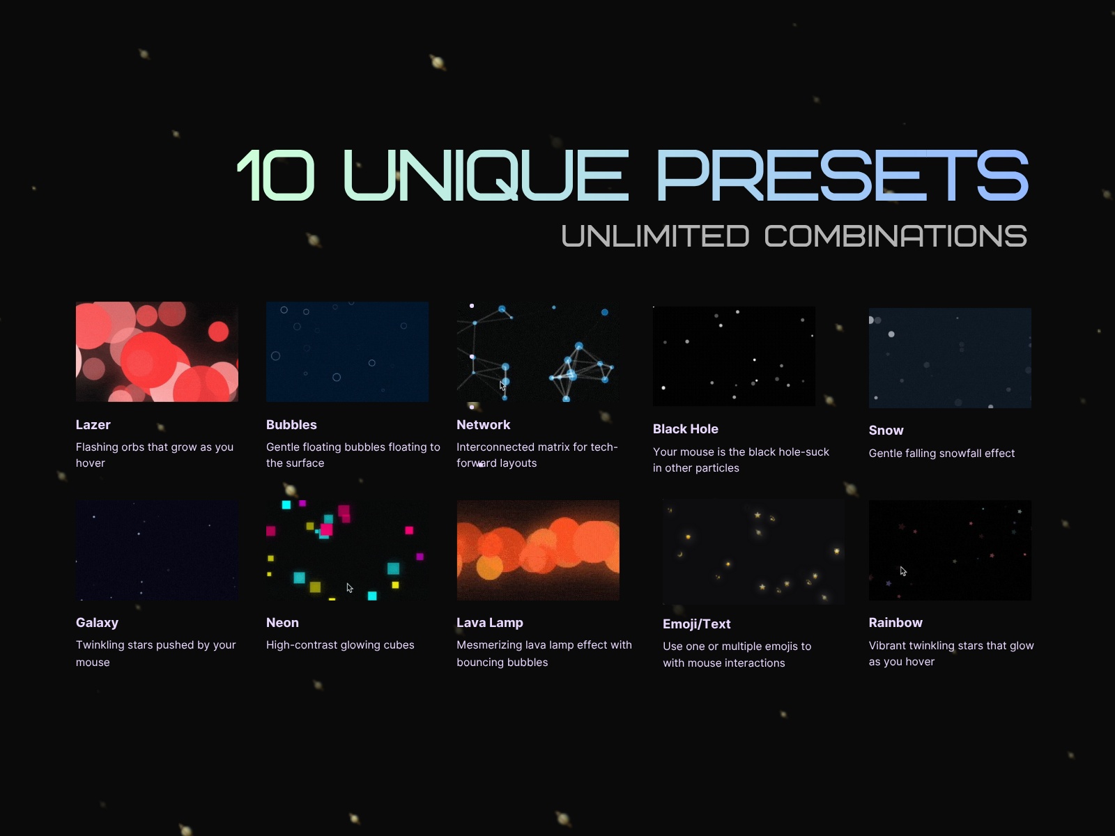 Thumbnail 2 for Mojave Particles Pro, a Framer Marketplace template by Mojave Studio.