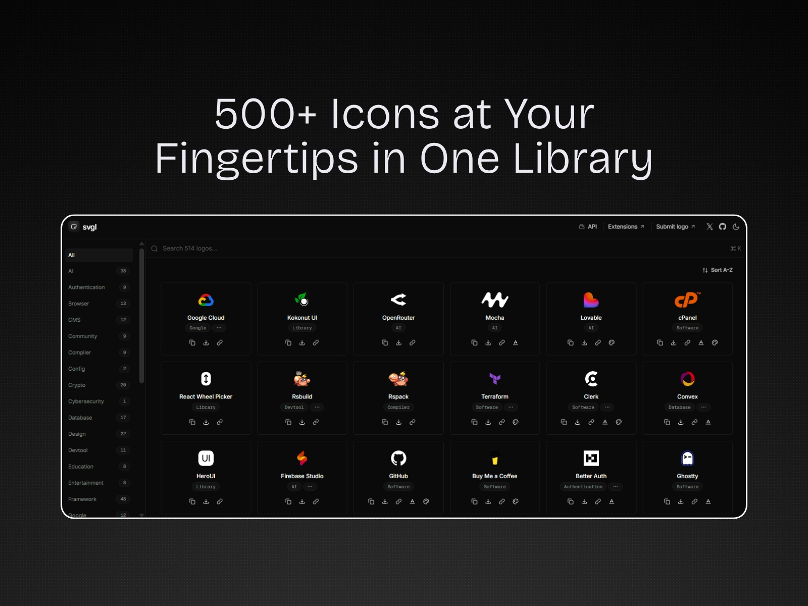 Thumbnail 2 for SVGL, a Framer Marketplace template by Krishna Singh.
