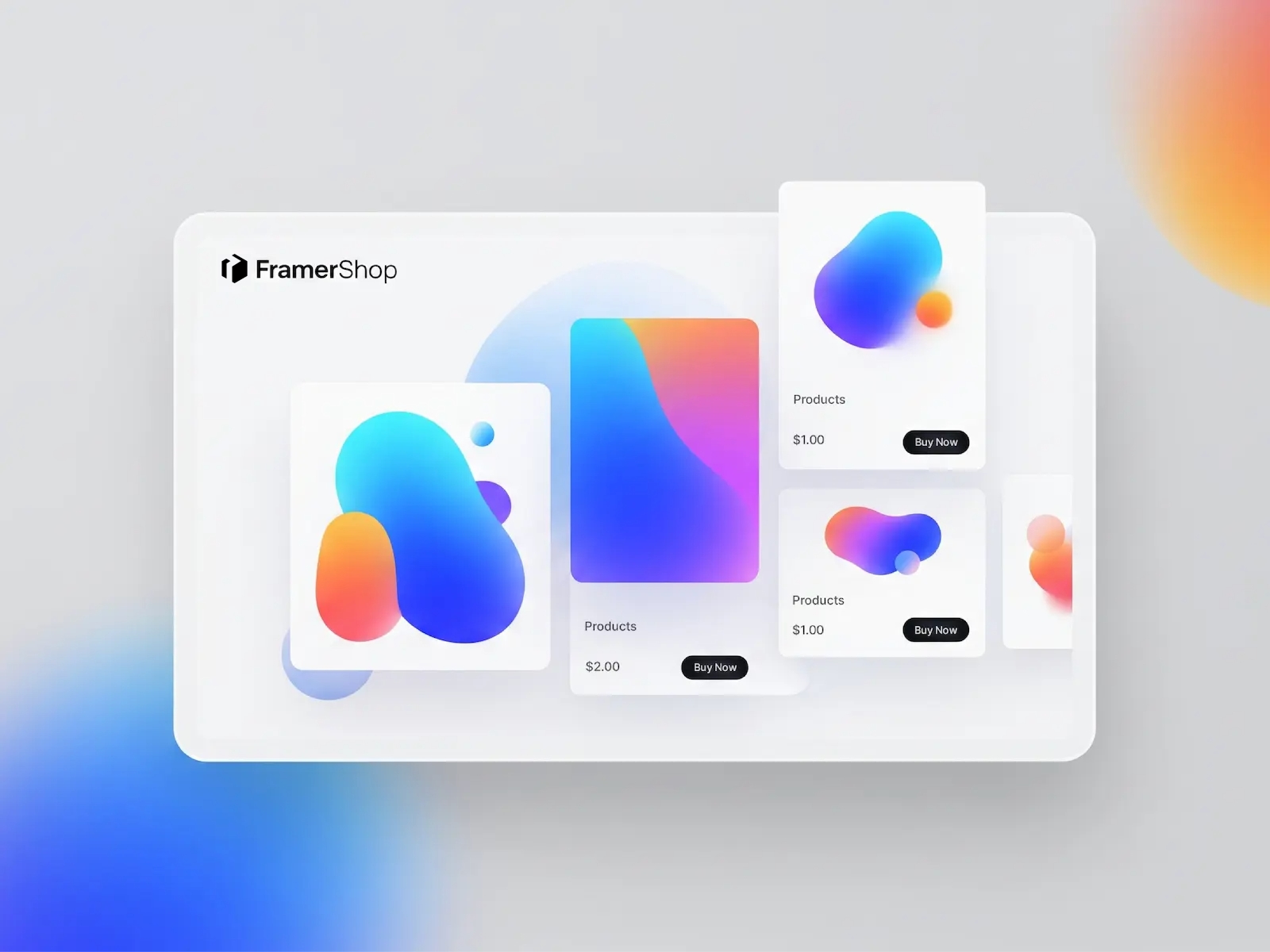 Thumbnail 1 for FramerShop, a Framer Marketplace template by yongmin ruucm.